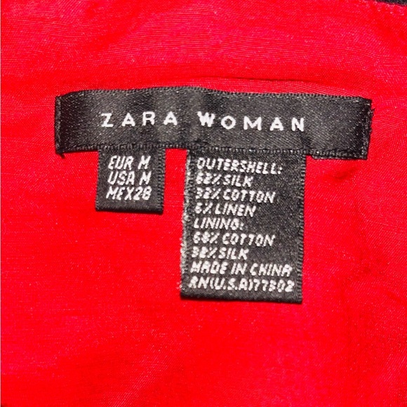 ZARA Women black and burgundy dress - Picture 4 of 8